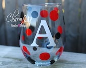 Stemless Wine Glass valentines day birthday holidays bridal
