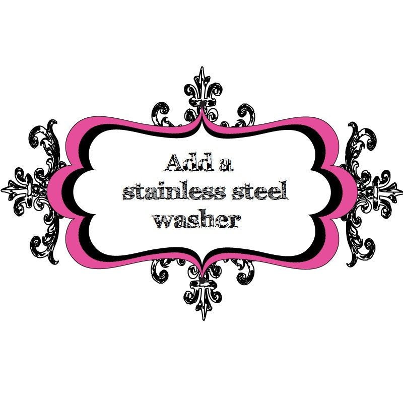 Add on Hand Stamped Stainless Steel Coordinates Latitude Longitude Washer - Washer Only