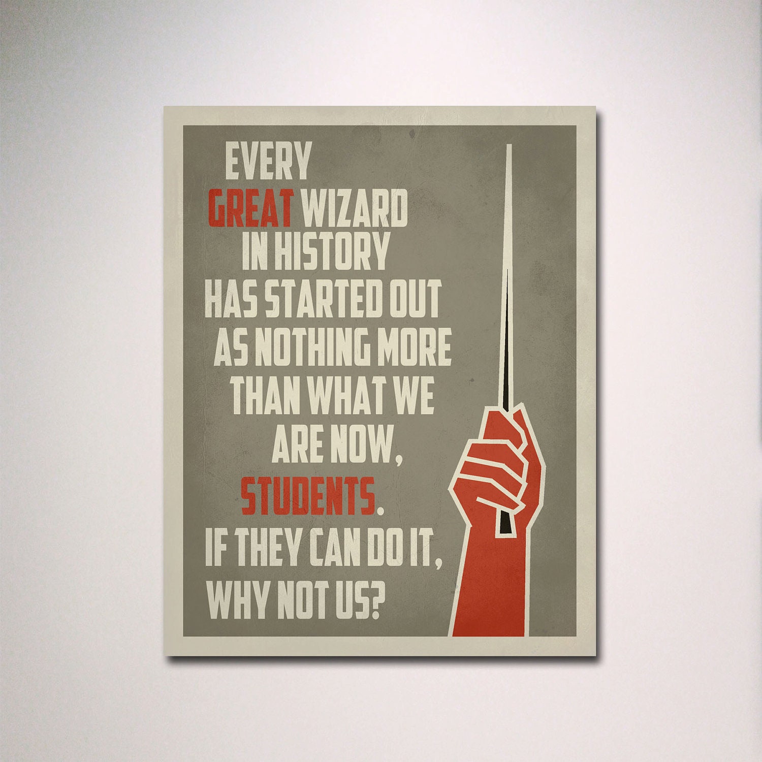 Inspirational Classroom Poster / Harry Potter Quote / 11" x 14" Poster / Typography / Teacher Gift / Classroom Poster