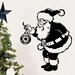 Santa Claus with Ornament Christmas Removeable Vinyl Wall Decal 22241