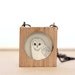 winter owl wooden frame necklace- unique woodland necklace