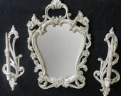 Stunning Vintage Syroco Wall Mirror, Complete with Candle Sconces