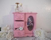 Pink Jewelry Box Rustic Shabby Chic French Country Farmhouse Southern Cottage Bedroom Home Decor Christmas Birthday Gift For Her