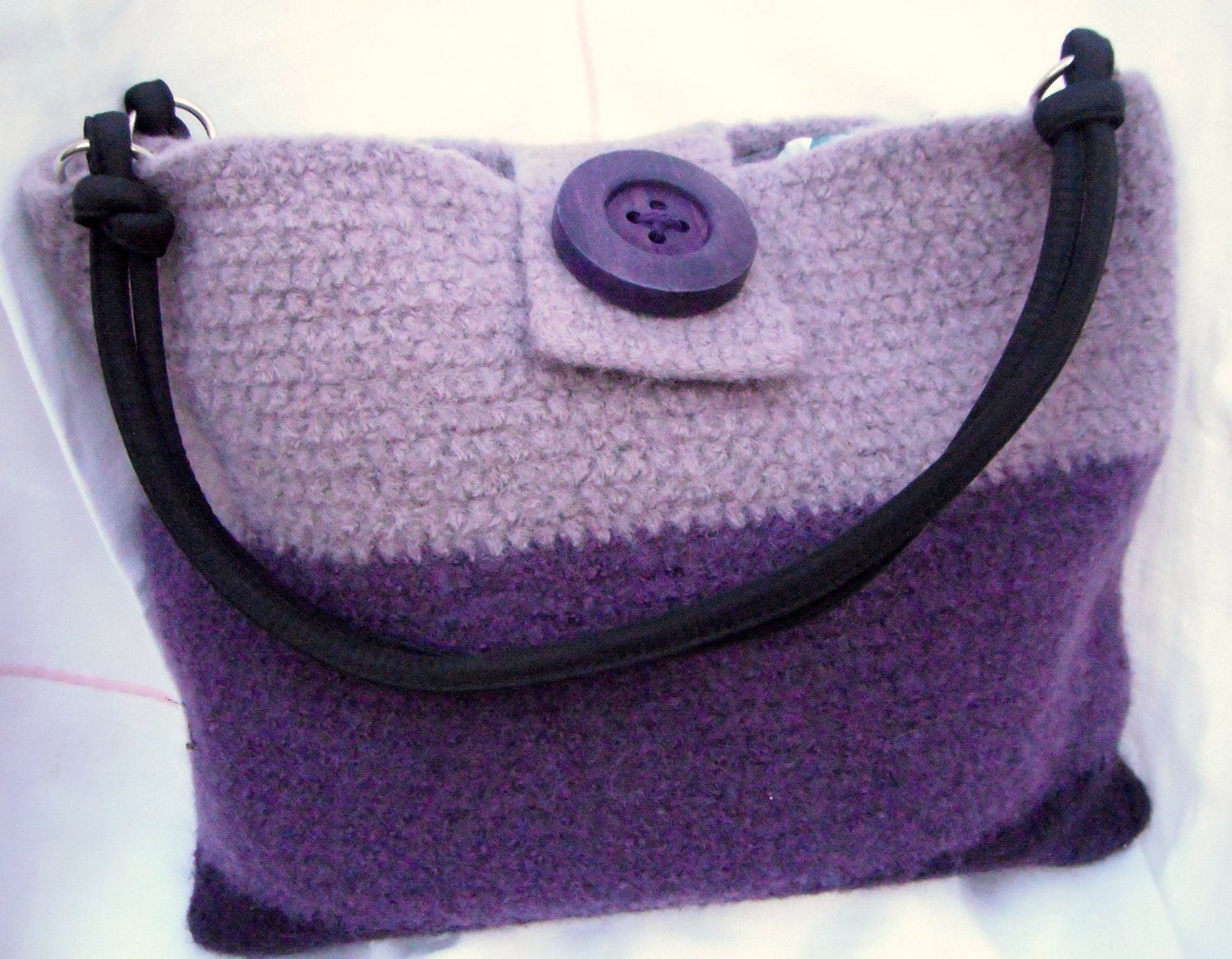 Felted Ombre Tote - Custom Made - Any Color - Commuter Bag - Diaper Bag - Laptop Bag - OOAK