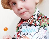 Boys retro superhero party shirt