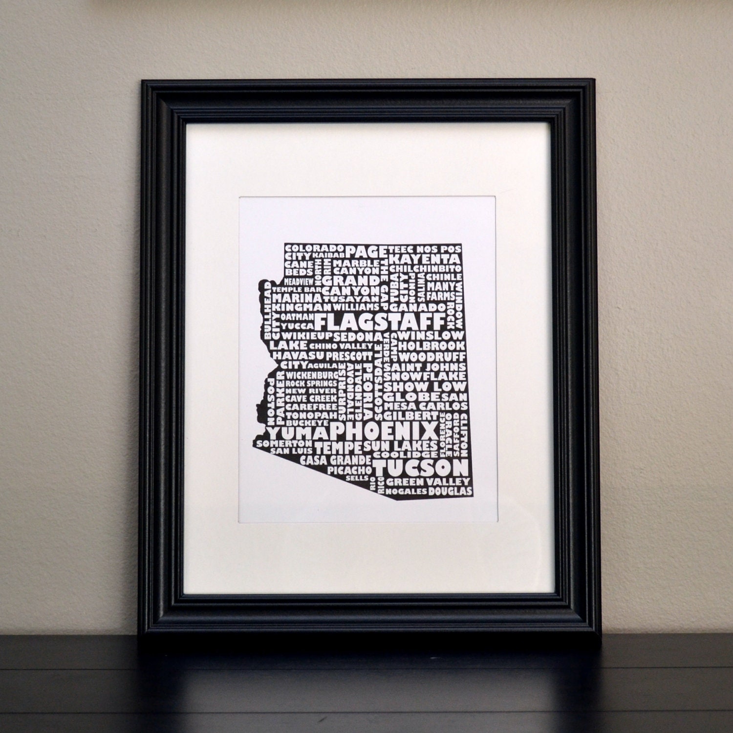 Cities of ARIZONA Collage Print (OR Customize and Choose Your Own State)