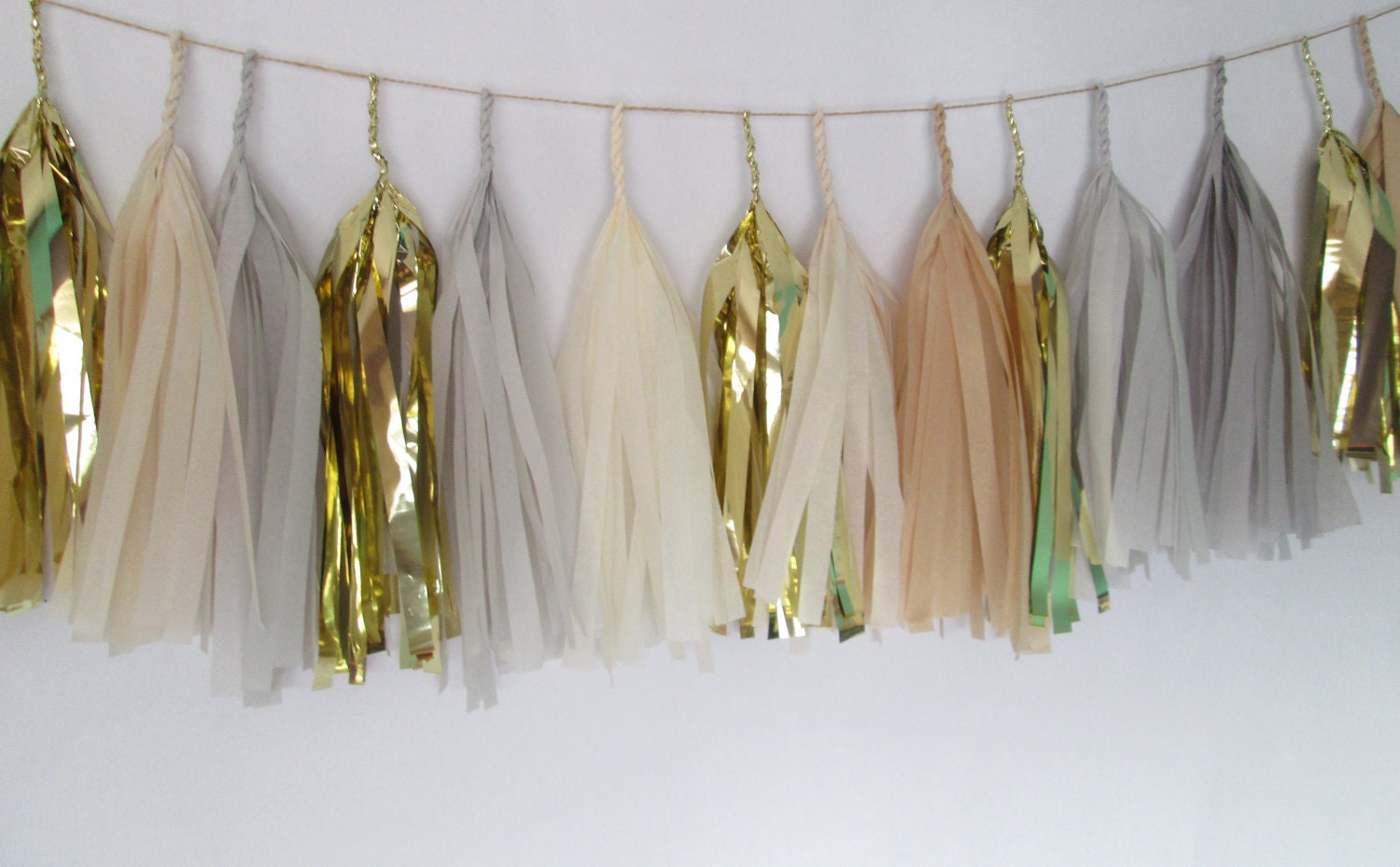 Golden Grey Tassel Garland