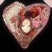 Antique Carved Shell Cameo Pendant Brooch,on Antique Dyed Velvet,Vintage Lace Ribbon Embroidery Flowers,Pearls, Gold, Bronze Seed Beads