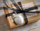 Silver Bird Locket Jewelry Antique Silver Locket Bridesmaid Gift Jewelry Graduation Gift