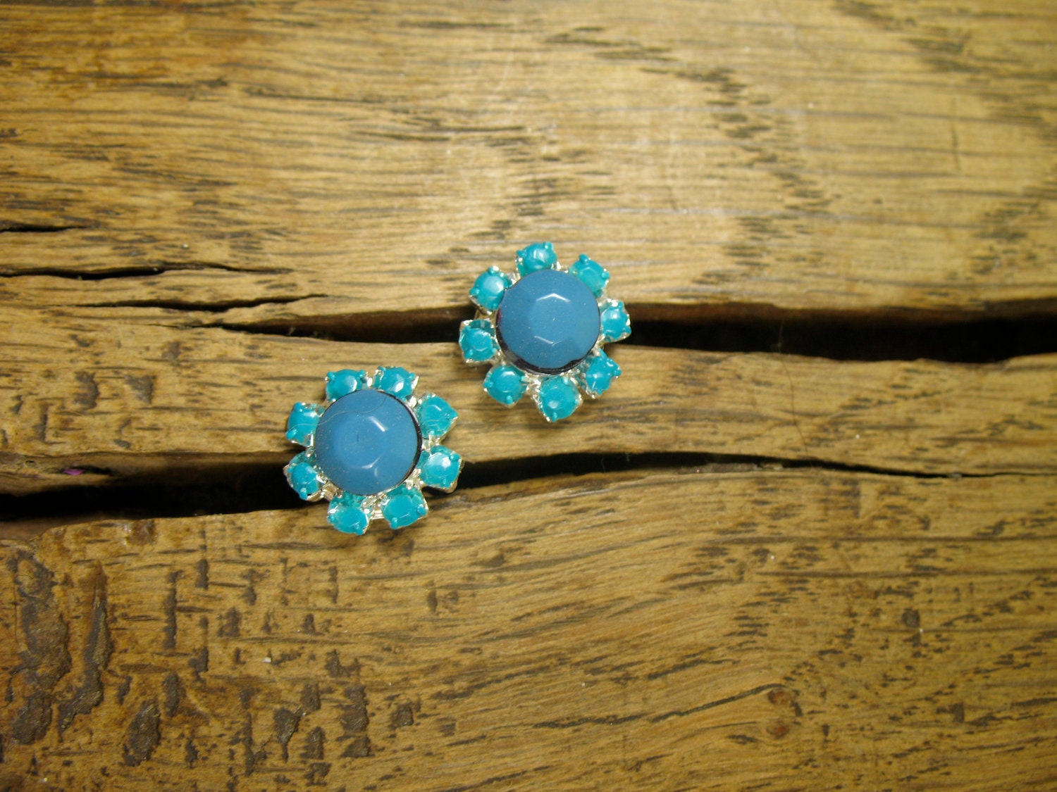 Teeny Tiny Blue Ombre Studs
