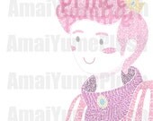 Prince Gumball from Adventure Time Text Art Print (7 X 7 in on Matte Paper)