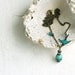 Blue Bird Necklace in turquoise, teal green mint and aqua. Nature Inspired Jewelry