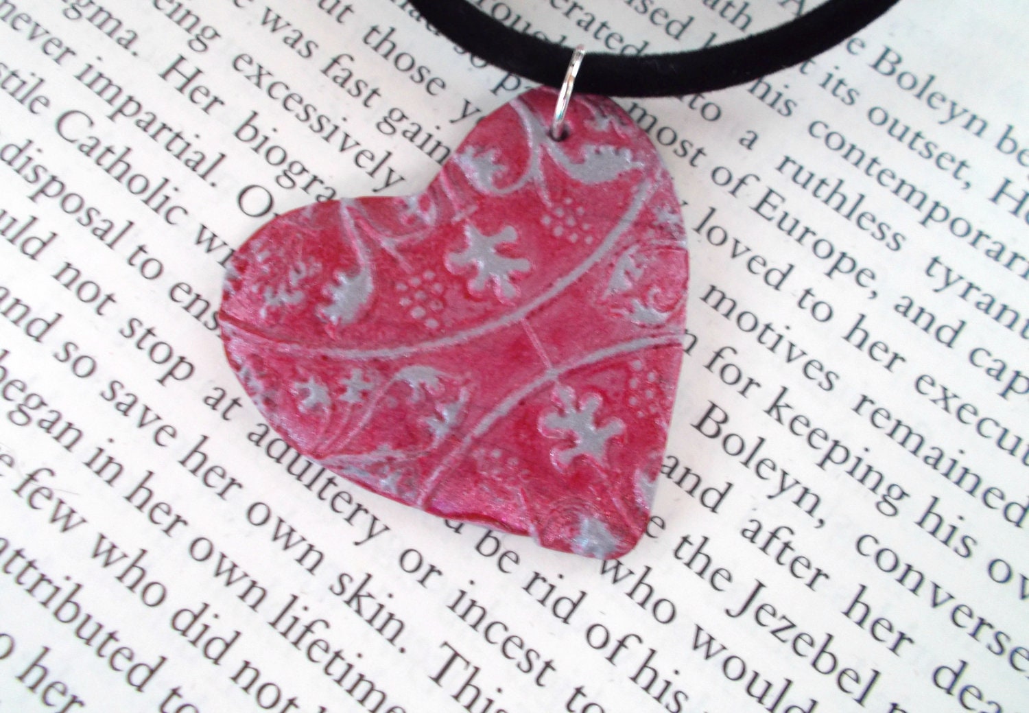 Polymer Clay Jewelry - Heart Pendant