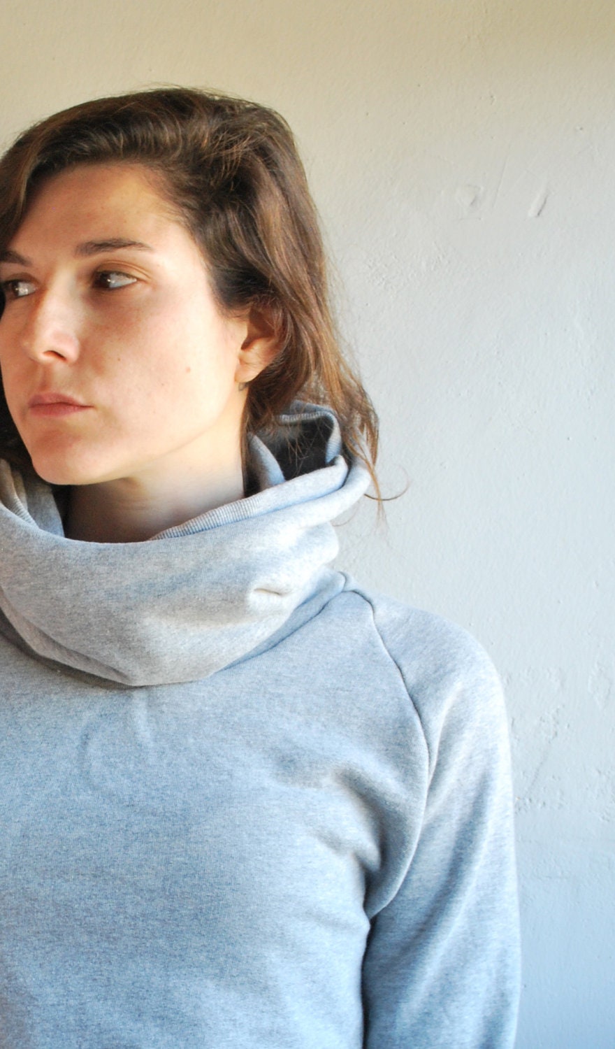 Grey Hoodie COMET Women sweater sweatshirt/  Gift for her / Women fashion