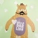 Hello Darling Bear - Articulated Paper Doll by Dubrovskaya. Kraft paper, MADE To Order.