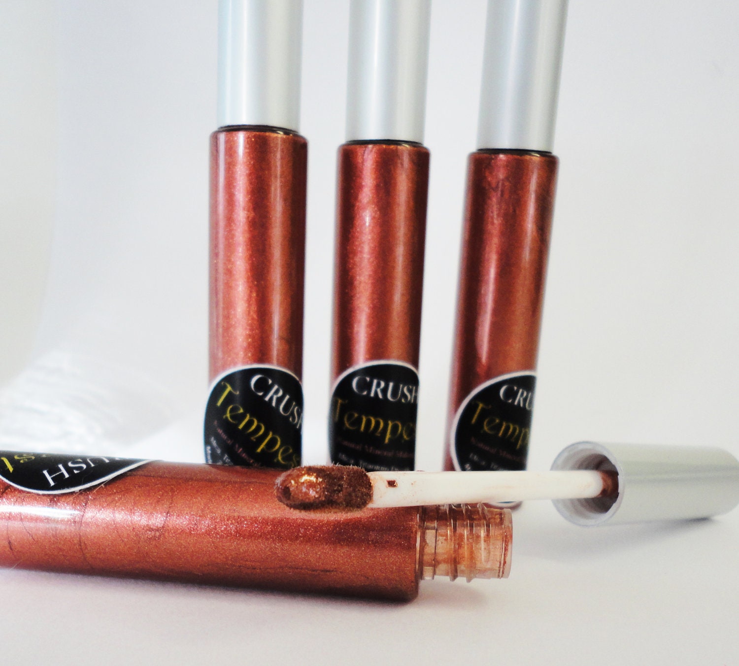 Mineral Makeup Lip Gloss Vegan Tempest Copper  lip stick