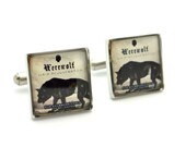 werewolf hair generator potion cufflinks -  groomsmen and groom halloween accessory cufflinks for your October wedding day and everyday