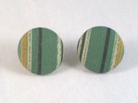 Vintage fabric post earrings
