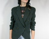 vintage 90s EMPORIO ARMANI tuxedo blazer, forest green, medium
