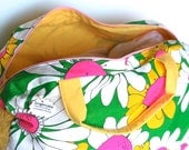 Duffle Bag Bright Daises Vintage Fabric Child Size