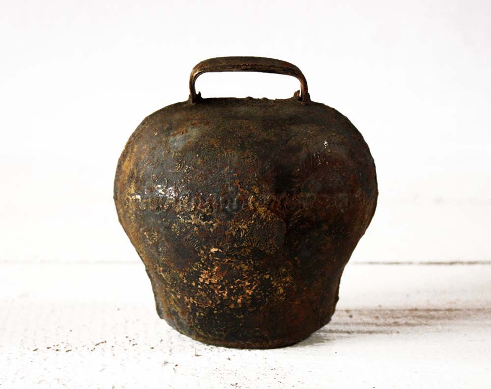 Beautiful french ANTIQUE COPPER cow BELL