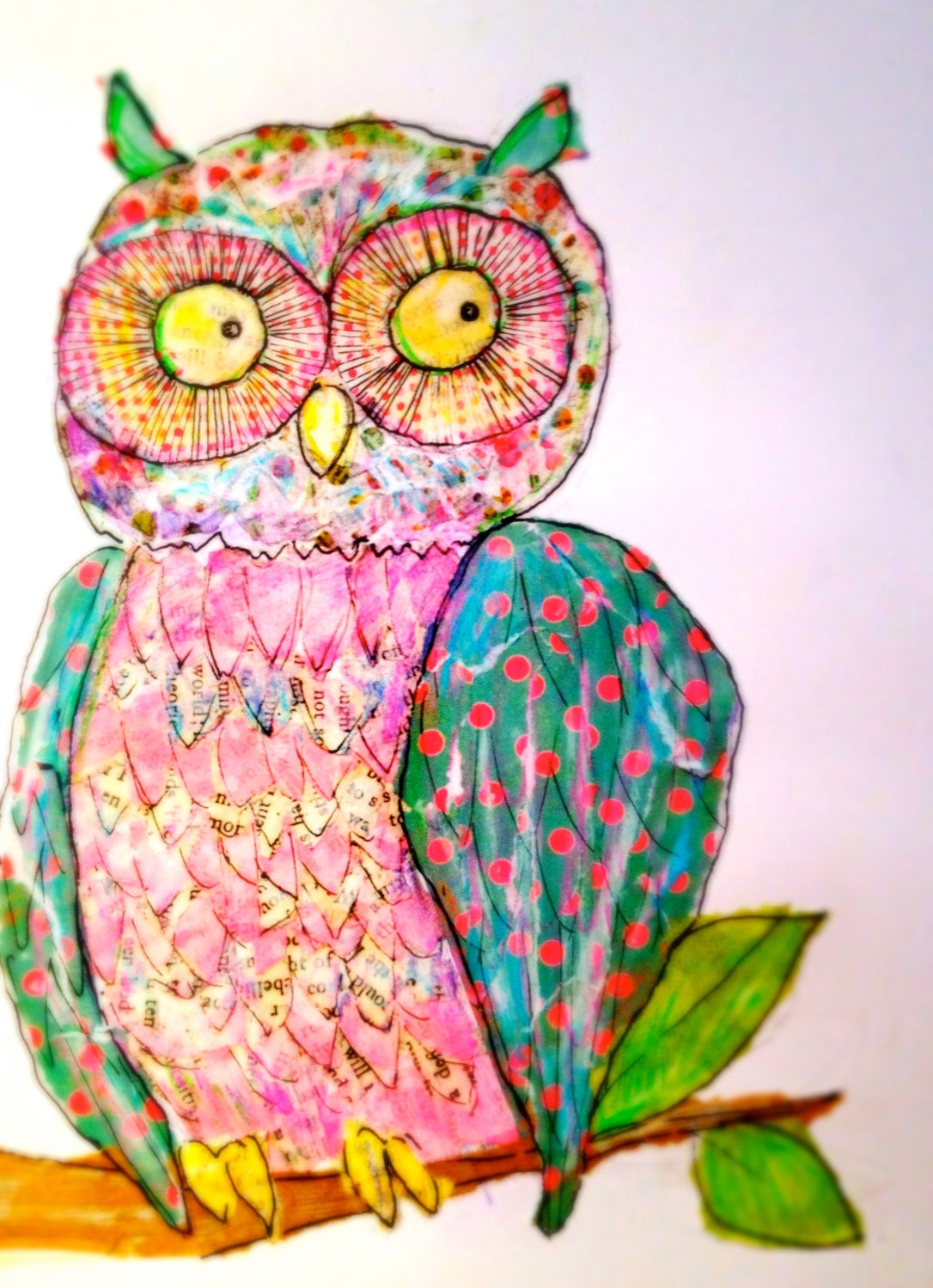 Art Eye Candy OWL Print by Rachelle Panagarry