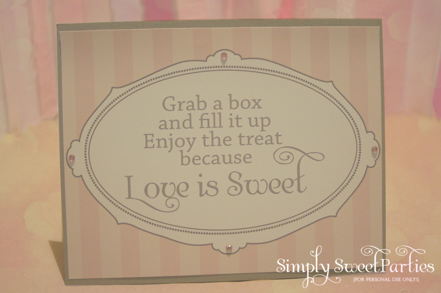 Candy or Dessert Buffet / Bar Sign designed in color of choice. Il_570xn