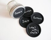 Chalkboard Label Lids for Mason Jars - Set of Twelve (12)