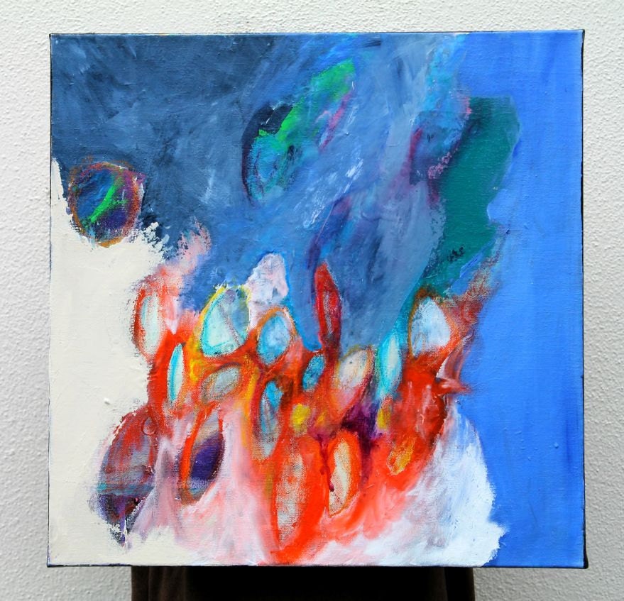Acrylic Abstract Painting on Canvas Expressionist  "Wild Sparks"