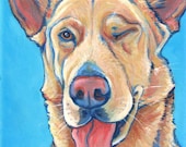 6" x 6" Custom Pet Portrait Painting in Acrylic on Canvas of One Dog, Cat, or Other Animal, Pet Lover Gift