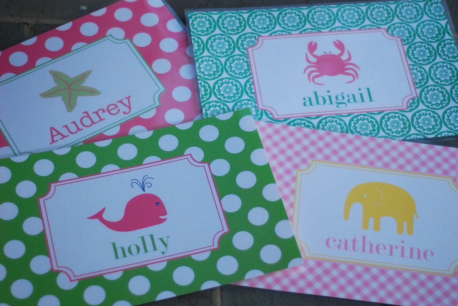 Children's Personalized Monogrammed Placemats