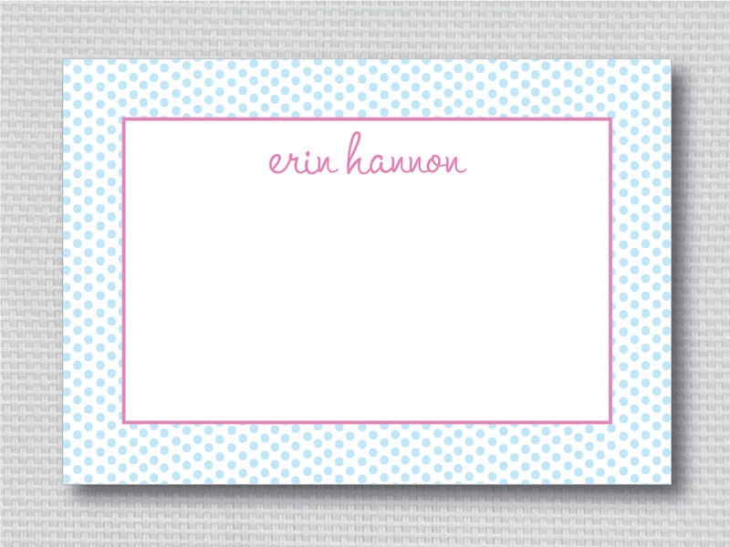 Custom Notecards with Lined Envelopes - Set of 10