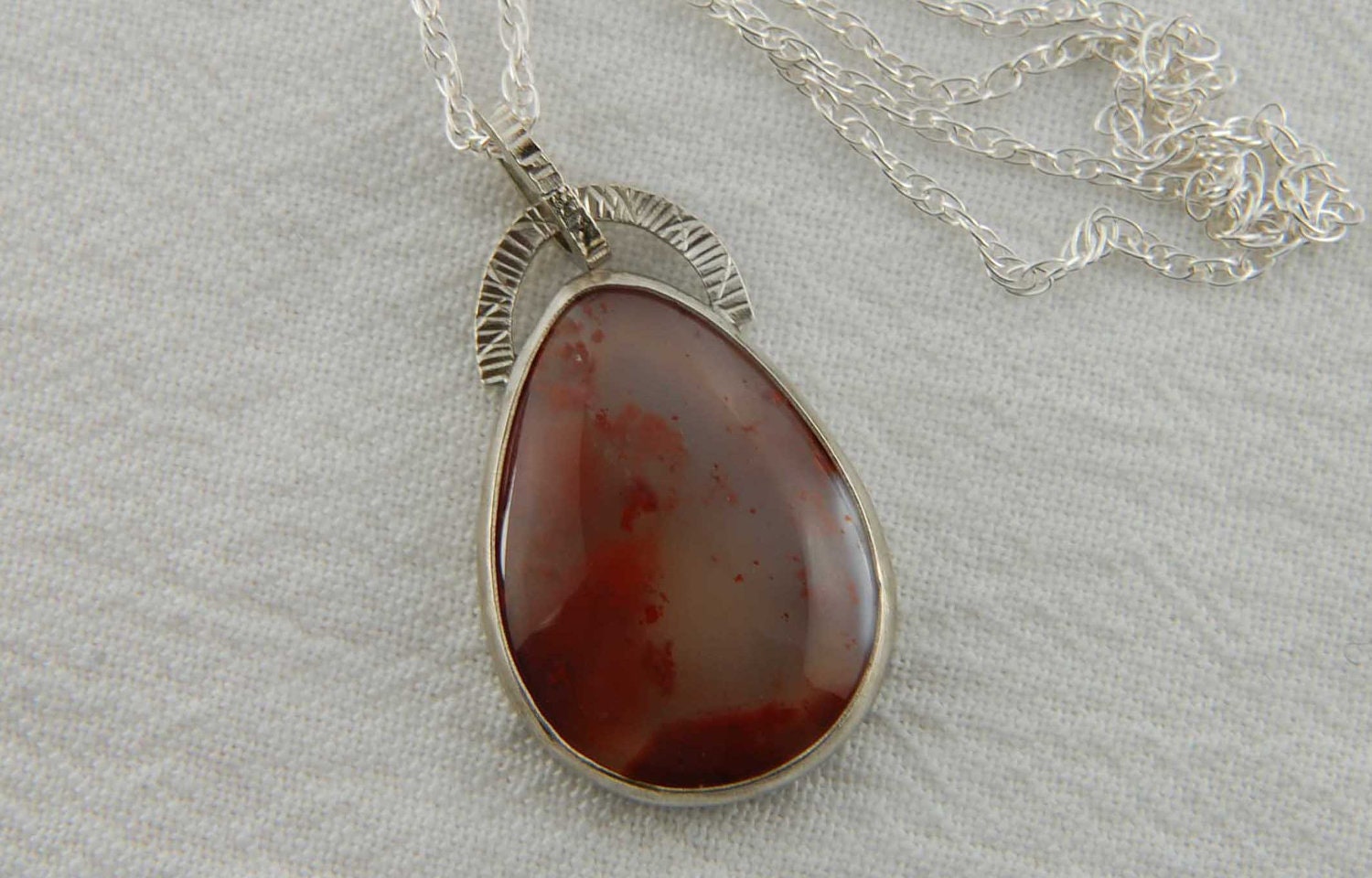 Moss Agate Designer Artisan Pendant in Sterling Silver, romantic jewelry, for her, for him, graduation, prom, summer jewelry