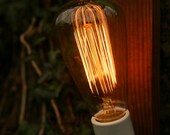 Wall Sconce Lamp Industrial Light Wood Lamp Lighting Cool Gifts for Men Edison Bulb Lamp - Weathered Wood and Filament Bulb Luke Lamp Co
