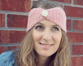 CLEARANCE Pink Crochet Heaband