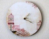 Large Clock, Home Decor, Shabby Chic Decor, Housewares, Home and Living, Cottage Chic, Unique Gift - Shannybeebo