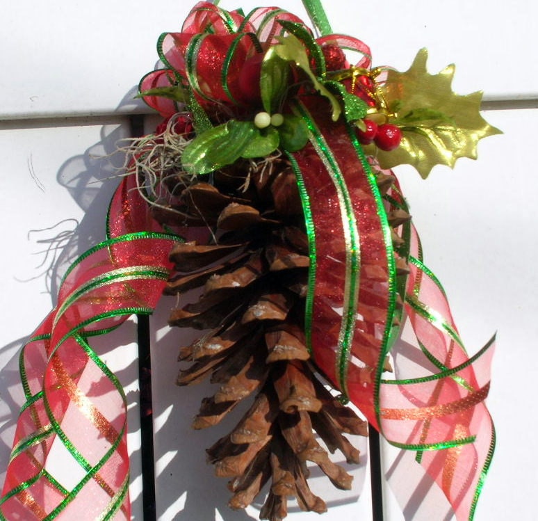 Festive Pine Cone Decoration