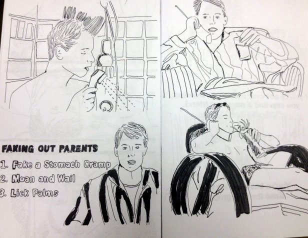 Ferris Buellers day off - Book/ zine illustrations.