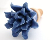 Wine Stopper- Periwinkle porcelain ginger flower knob / drawer pull and new cork.  A unique host or hostess gift. Special Edition.