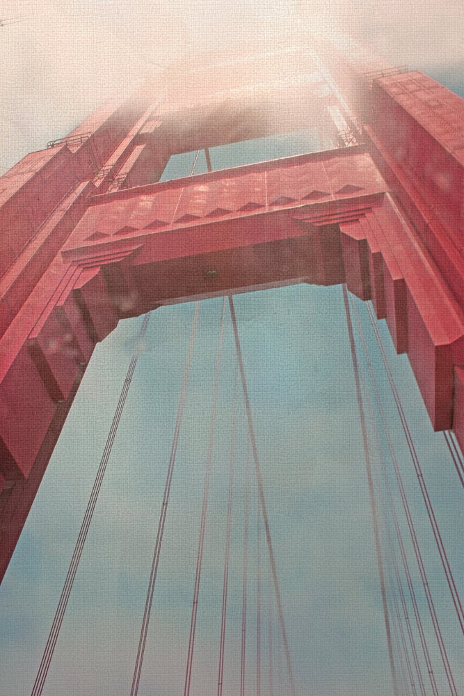 Golden Gate Bridge, San Francisco, landscape, architecture - Golden Gate Tower 11x14 Fine Art Photograph