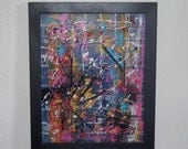 The Painters Palette 20x16 Handpainted Acrylics on Framed Canvas Panel USA Art Original Painting