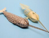 Paper Narwhal and Skeleton