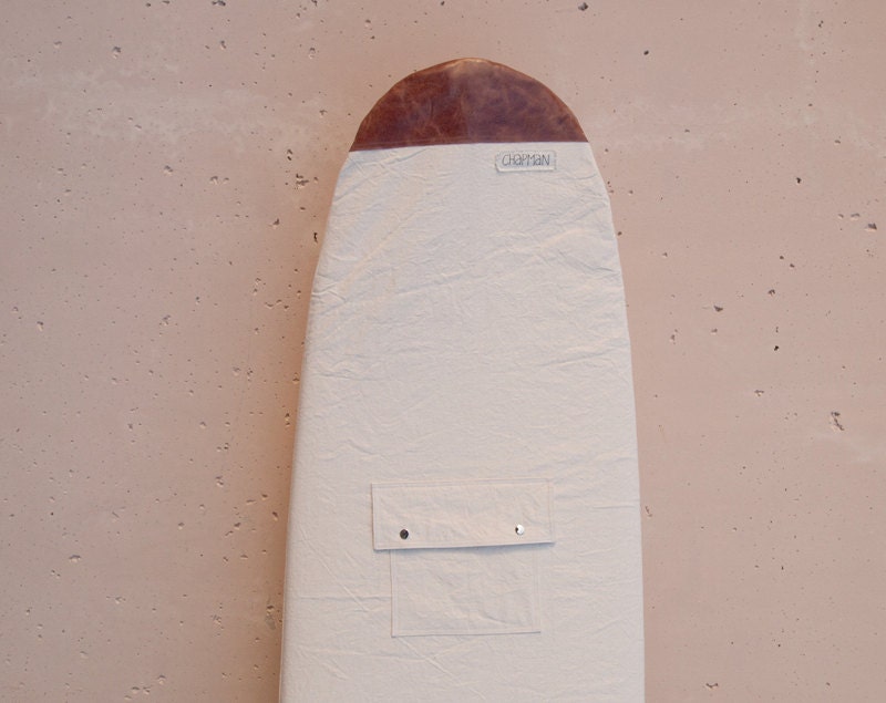 Surfboard Bag Surf Gift Beach Bag Natural Canvas Leather for 9 foot Longboard Ocean