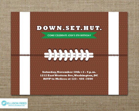 Football Invitation - Football Party - Football Birthday - Football Printable - Tailgate - Sports Birthday - printable party - Watch Party Il_570xn
