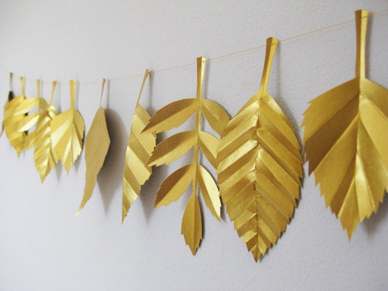 MADE TO ORDER Paper Leaves Garland