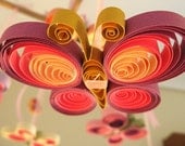 Butterfly Mobile Baby Girl Mobile Quilled Handmade - Spring Mobile Nursery Decor 6A