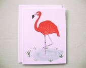 SALE - Flamingo Cards (set of 6) Hand Painted
