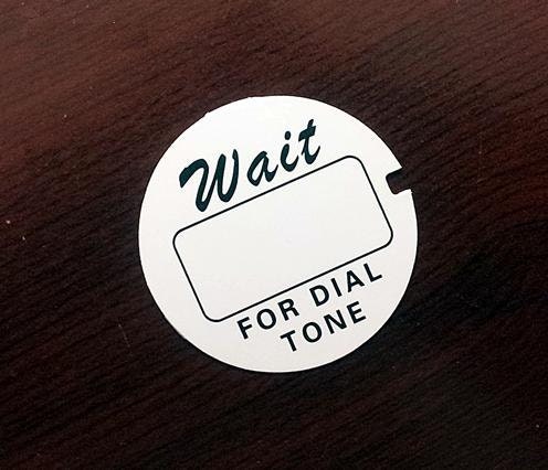 White Dial Card for Rotary Phones - Number Card