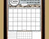 Personalized Wall Calendar - Dry Erase - 20 x 30 Print