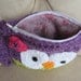 OWL WRISTLET.  Crochet Owly Wristlet with lining and zipper. CUTE Gift for Girlfriend, child, mom, cousin.